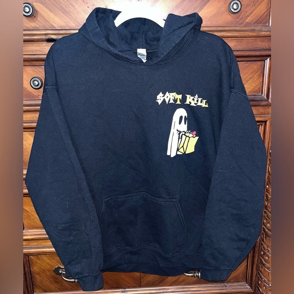 Soft Kill “Are You Afraid of the Dark?” black Halloween ghost hoodie